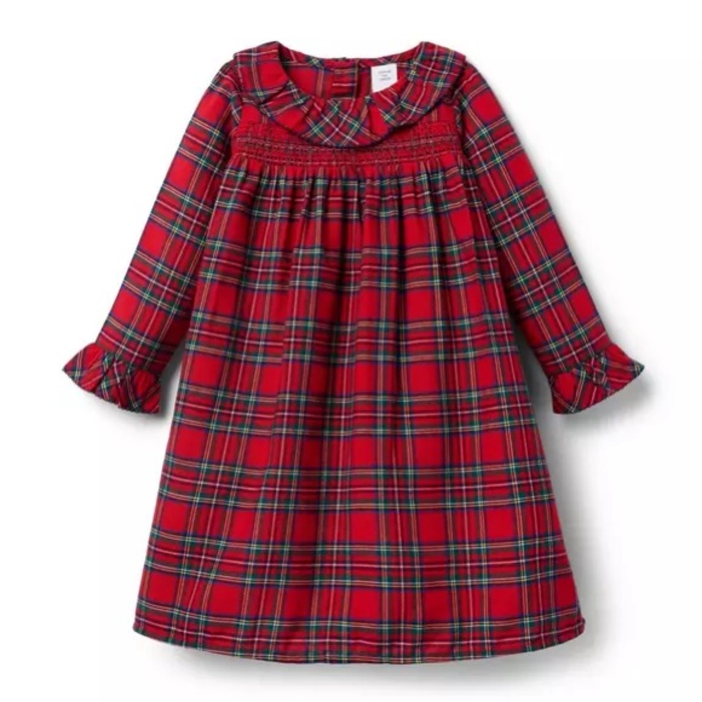 Janie and Jack Classic Red Plaid Nightgown